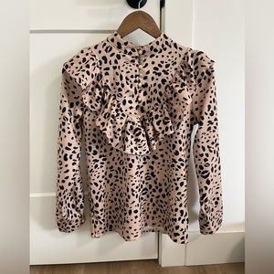 *NEW* RUFFLE LEOPARD BLOUSE